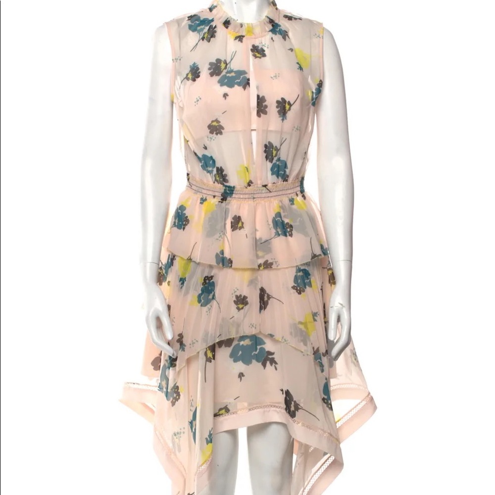 Self-Portrait Floral print midi length dress- New